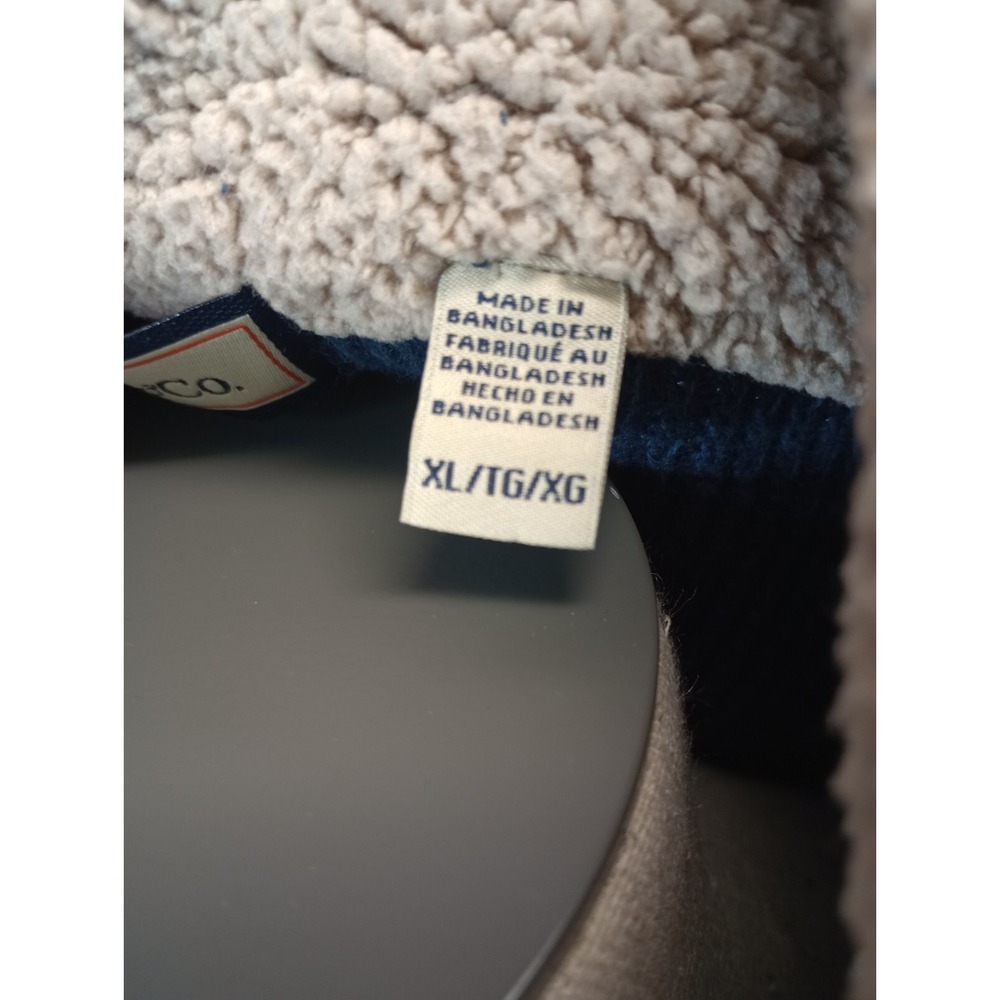 GH Bass & Co. Men's Pullover Sweater Size XL Blue 1/4 Button Up Heavy Warm - Picture 3 of 12